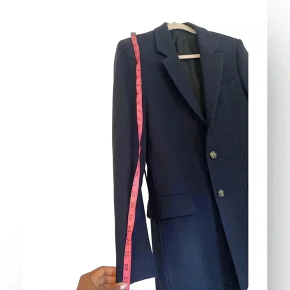 AMI Paris Wool and Cashmere Blend Navy Blue Coat Sz M - Picture 4 of 14
